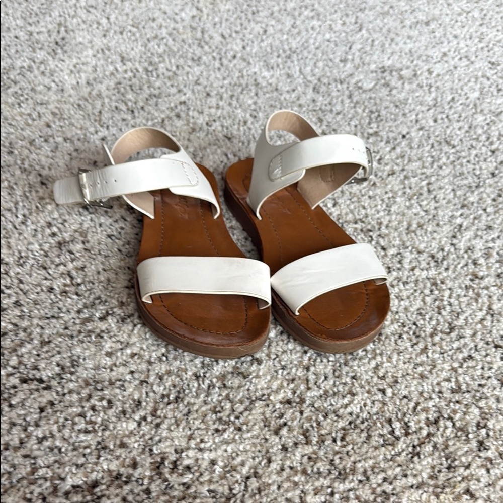 Cat & Jack Cream and Brown Kids Sandals